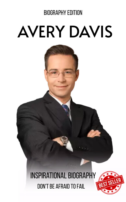 white biography edition book cover Template | PosterMyWall