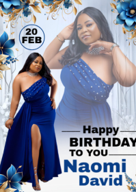 White Birthday Celebration A6 template