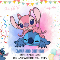 White Birthday Celebration Instagram Post template