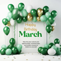 White Birthday Celebration Logo template