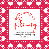 White Birthday Greeting Logo template