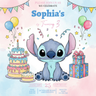 White Birthday Party Instagram Post template