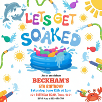 White Birthday Party Instagram Post template