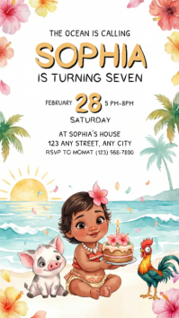 White Birthday Party Instagram Story template