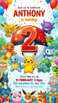 White Birthday Party Instagram Story template