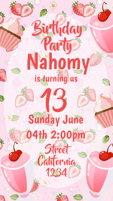 Plantilla de White Birthday Party sweet Digital Display | PosterMyWall