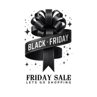 White  Black Friday Logo Логотип template