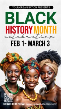 White Black History Month Celebration Instagram Story template