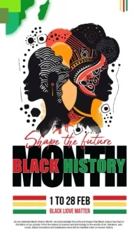 White Black History Month Flyer Instagram Story template