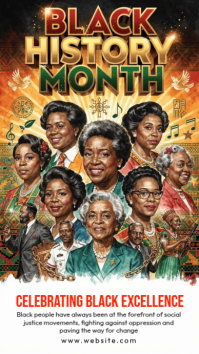 White Black History Month Instagram Story template