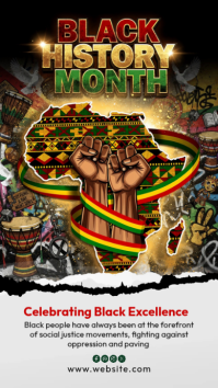 White Black History Month Instagram Story template