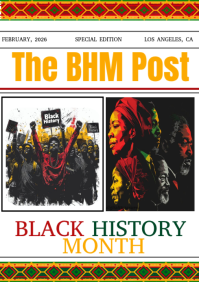 White Black History Month newsletter A4 template