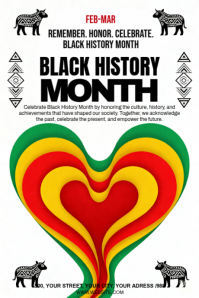 White Black History Month Tumblr Graphic template