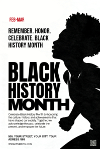 White Black History Month Tumblr Graphic template