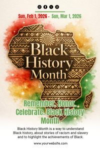 White Black History Month Tumblr Graphic template