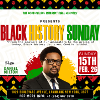 White Black History Sunday Event Instagram Post template