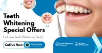 White Blue And Tosca Modern Teeth Whitening Special Offers Facebook Ad Facebook-Anzeige template