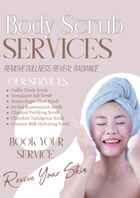 White Body Scrub Services A1 template