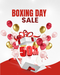 White Boxing Day Sale Instagram Portrait template