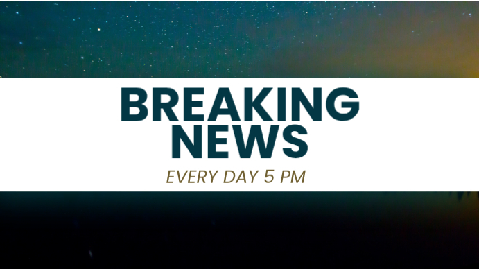 White Breaking News YouTube Channel Cover Photo Template | PosterMyWall