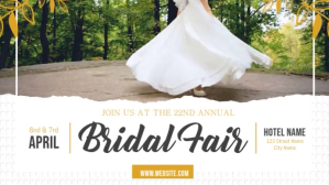 White Bridal Fair Wedding Fair Digital Display Video template