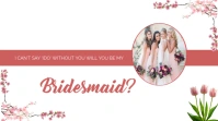 White Bridesmaid Cards, Bridesmaid Poster, Bridesmaids Invitations, Bridesmaid Proposal Cards Youtub Cover na Larawan ng YouTube Channel template