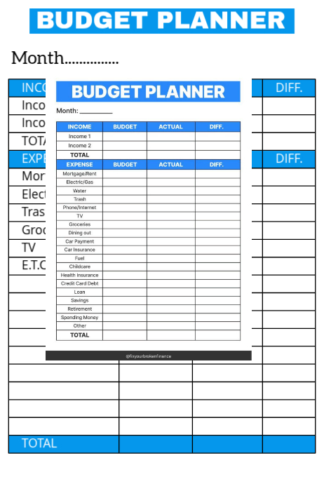 White Budget Planner Poster Template | PosterMyWall