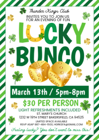 White Bunco Night Event A4 template