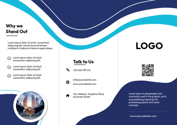 White Business Brochure A4 Template | PosterMyWall