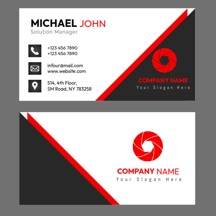 White  Business Card Instagram Post template