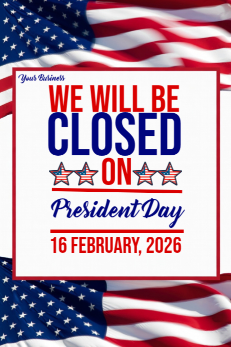 White Business Closure Announcement Poster Template | PosterMyWall