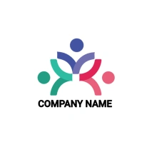 White  Business-company-community-team-people- Logo Logótipo template