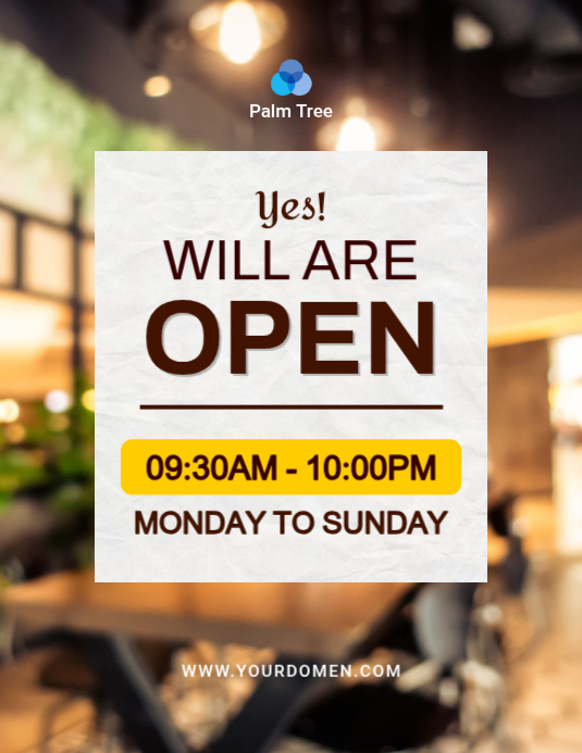 Business Hours Announcement Template | PosterMyWall