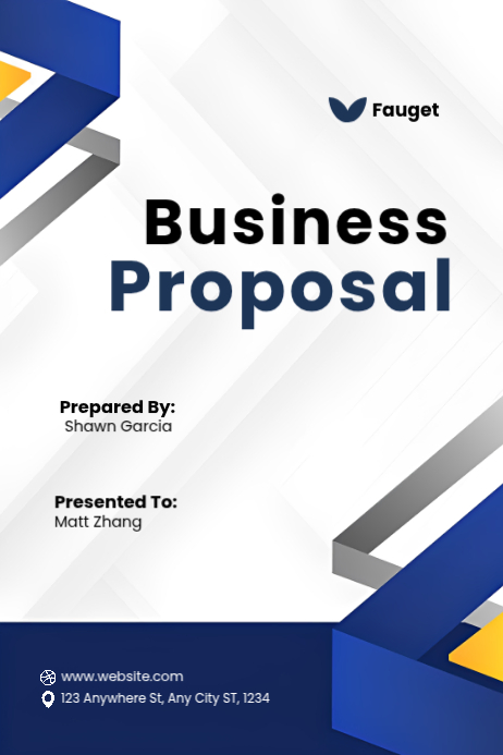 White Business Proposal Posters Template | PosterMyWall