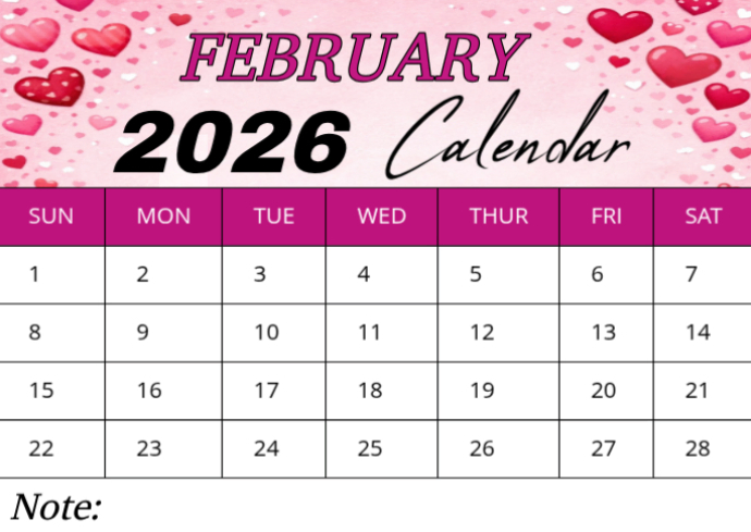 Rectangle Feb Calendar White Calendar Design Editable Template / February Calendar Postcard ...