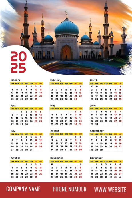 Plantilla de White Calendar Poster | PosterMyWall