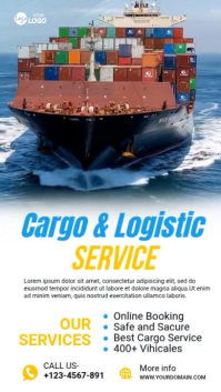 White Cargo and Logistics Instagram Story Video template