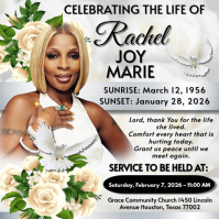 White Celebration of Life Instagram Post Instagram-Beitrag template