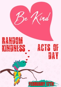 White Ceria  Acts Of Kindness Day A3 template