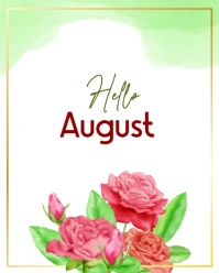 White Ceria Beautiful Floral Watercolor Instagram Portrait template