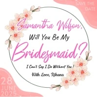 White Ceria Bridesmaid Ivitation Special For You Event Pos Instagram Instagram-Beitrag template
