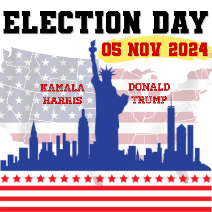 White Ceria Election Day American Choice Pos Instagram Template ...