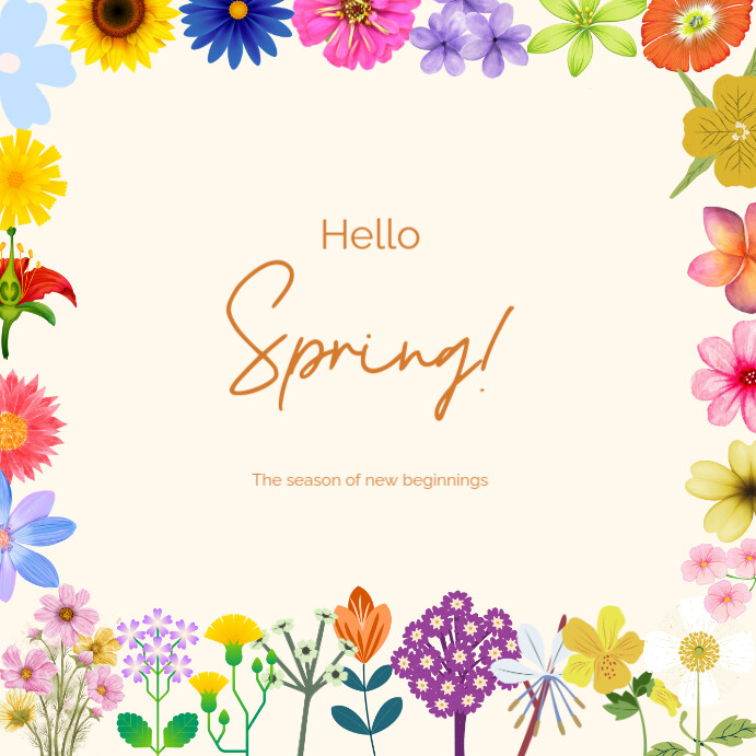 Copy of White Ceria Flower Spring Pos Instagram | PosterMyWall