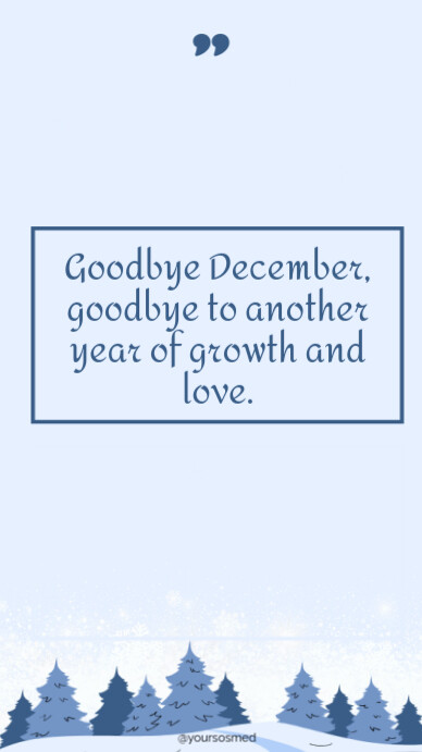 White Ceria Goodbye December Instagram Story template
