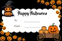 White Ceria Label For  Hallowen Party . Addrees Label Templete Pumpkin Patch Label template