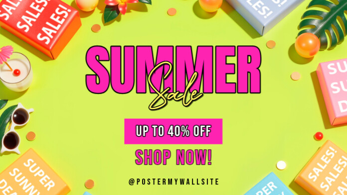 White Ceria Summer Sale Pos Twitter template