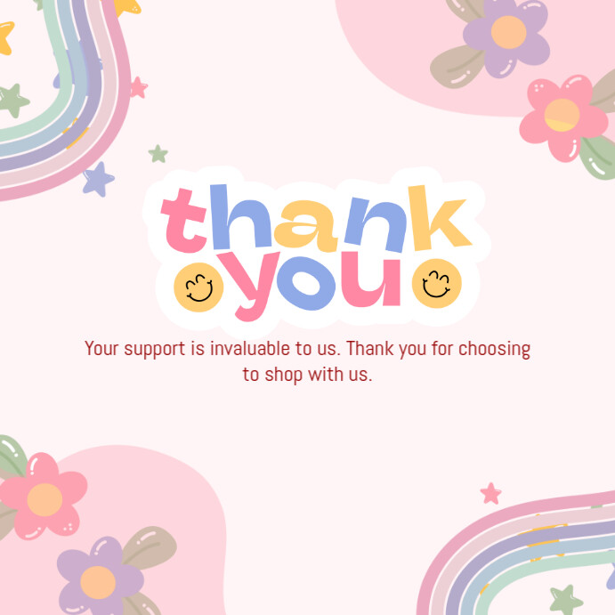 Copy of White Ceria Thank You Pos Instagram | PosterMyWall