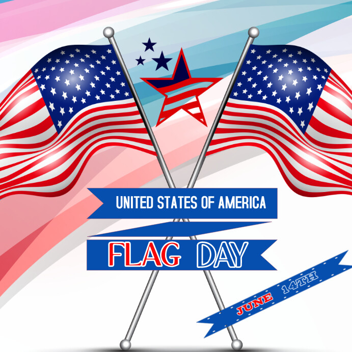 White Ceria Usa Flag Day Pos Instagram template