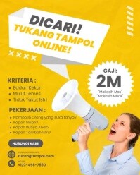 White Ceria We Are Hiring Instagram Portrait template