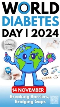 White Ceria World Diabetes Day Instagram Story template